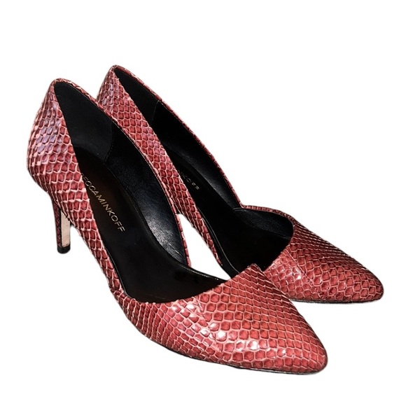 Rebecca Minkoff Paprika Python Leather Snakeskin Brie D’Orsay Heels - 7 - Picture 16 of 16